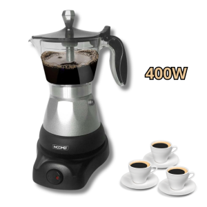 Caffettiera Elettrica 400W 3 Tazze per Caff&egrave; Macinato, Moka
