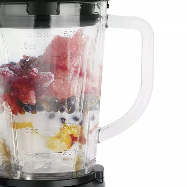 Frullatore Elettrico 600 Watt 1,7 Litri Tritaghiaccio Blender 5 Velocità Inox - immagine 3