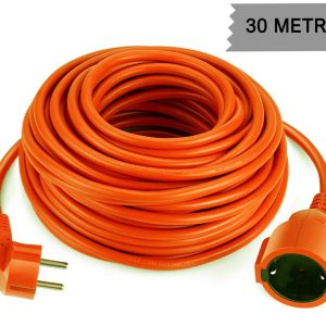 Cavo Prolunga 30 MT Corrente Elettrica Presa Schuko Domestica Casa 220V Custodia