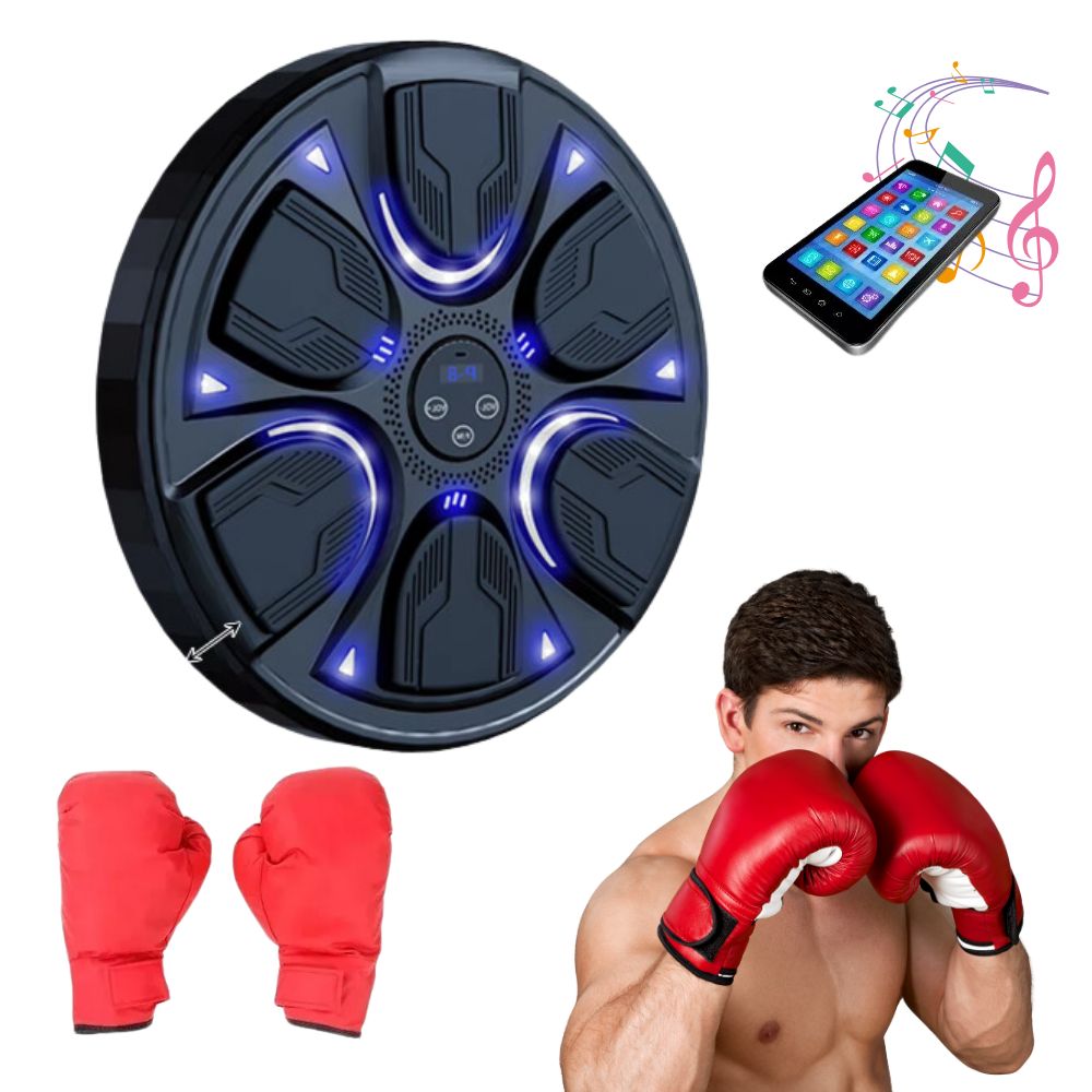 Macchina Boxe Musicale Parete Bluetooth Guanti Allenamento Bambini Adulti